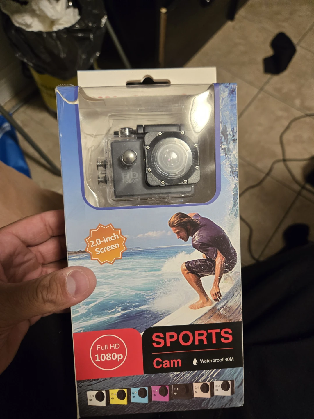 Sports Cam HD 1080p Waterproof 30M