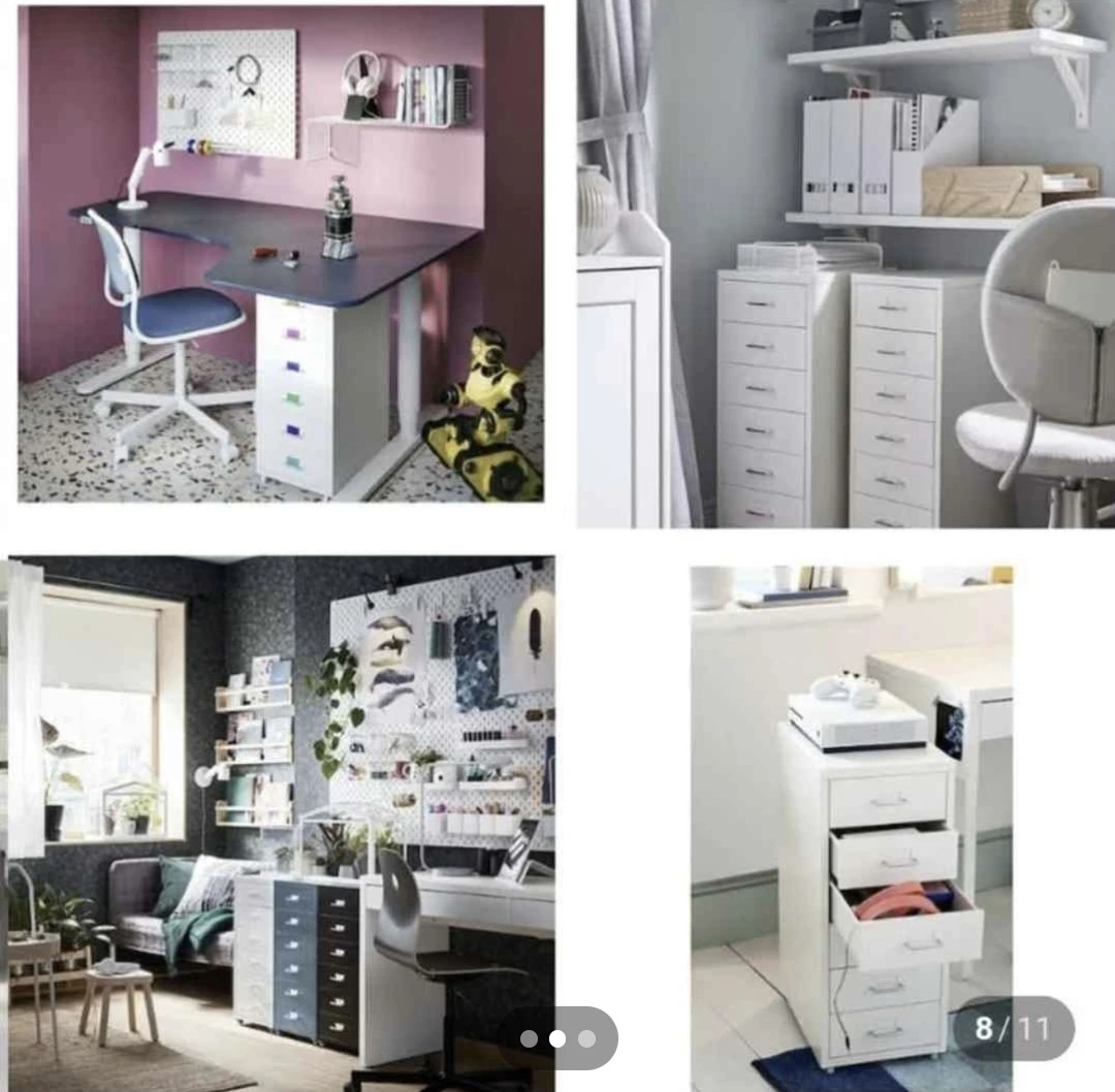 White 6-Drawer Rolling Storage Cabinet - photo 3
