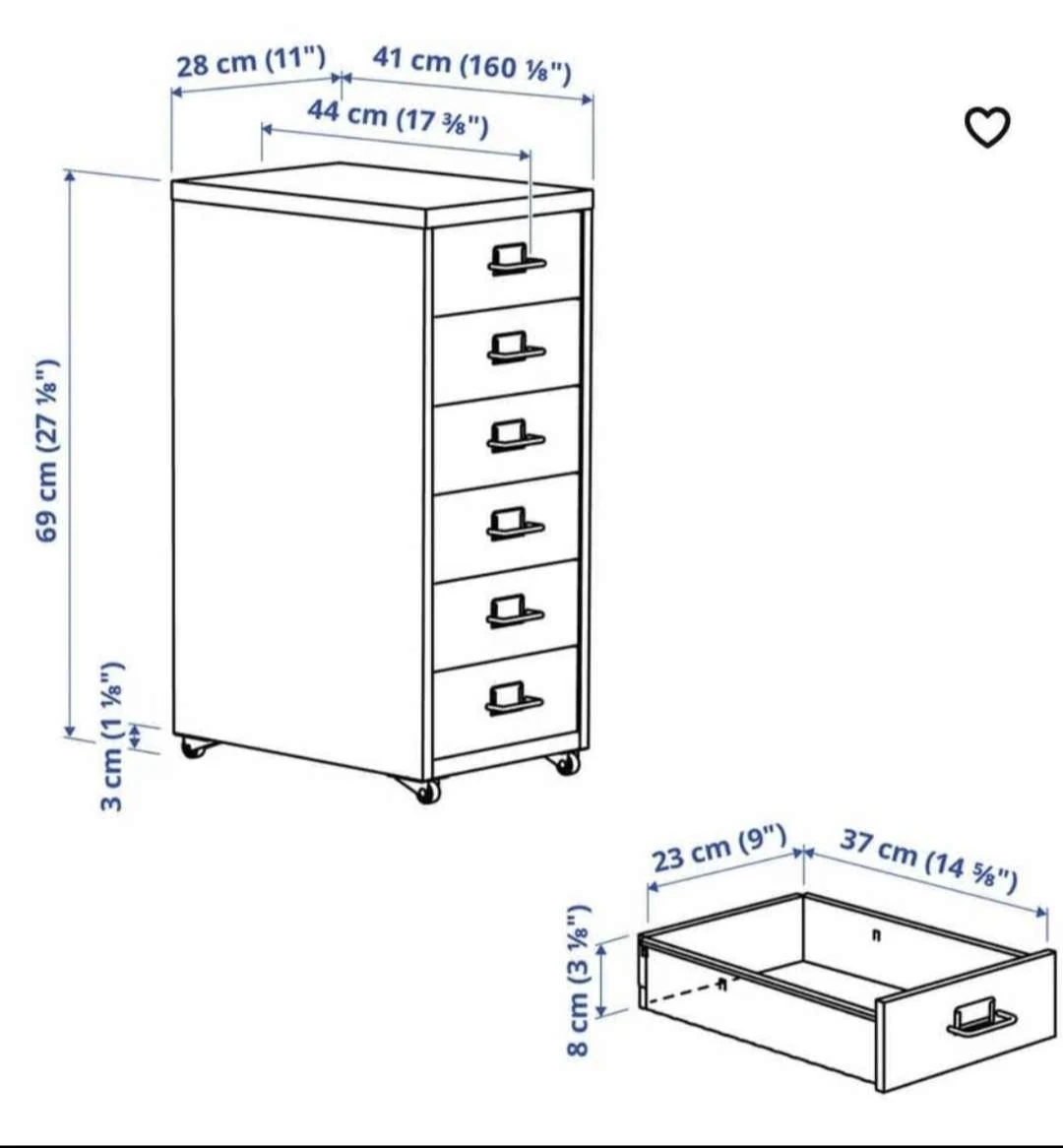 White 6-Drawer Rolling Storage Cabinet - photo 4