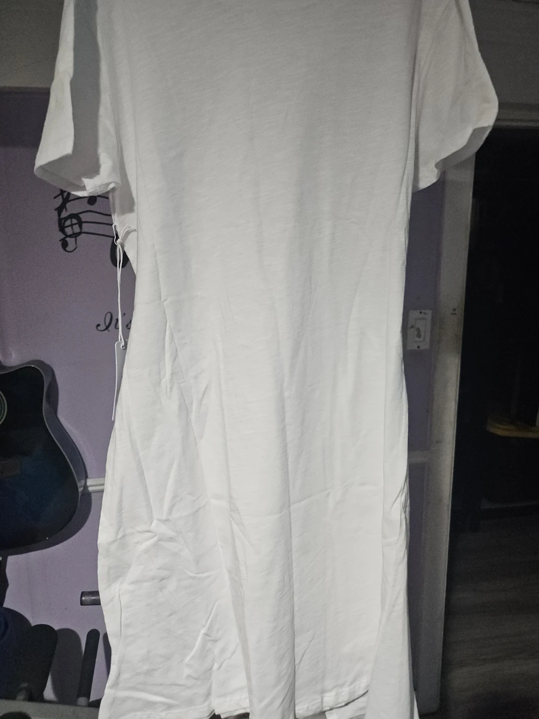 SIX / FIFTY White Ruched T-Shirt Dress - photo 4