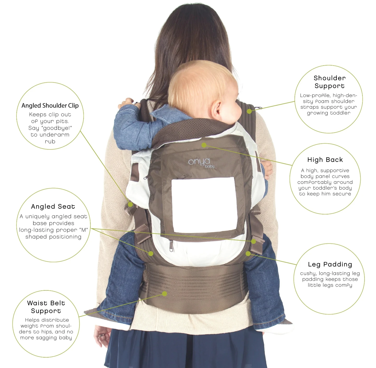 Onya Baby Carrier - Brown and White