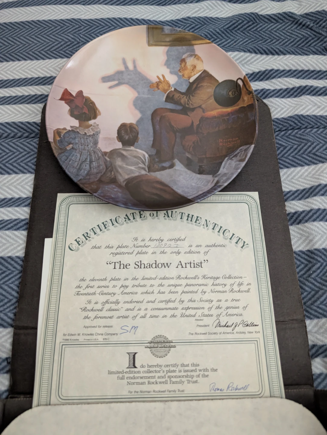 The Edwin M. Knowles "The Shadow Artist" Collector Plate