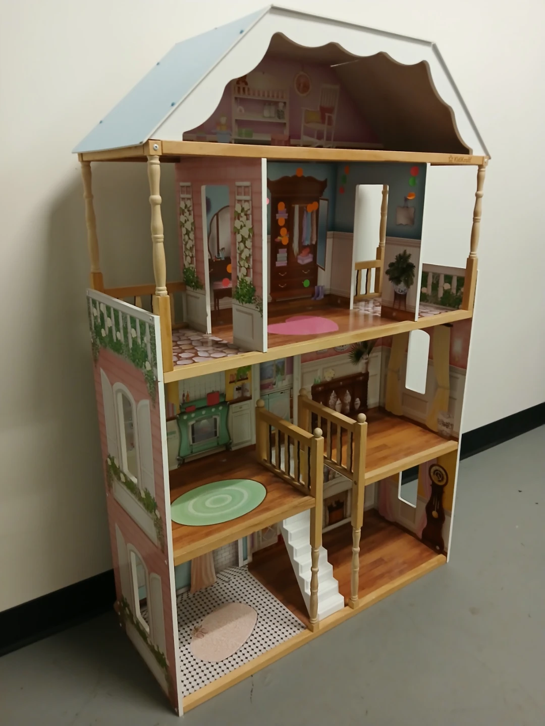 Wooden Dollhouse 4ft H × 36" W ×15"