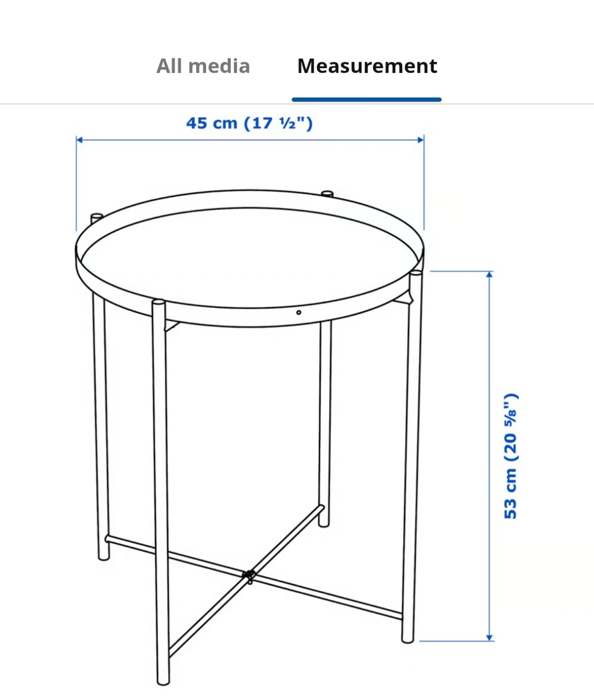 Black Round Side Table - photo 2