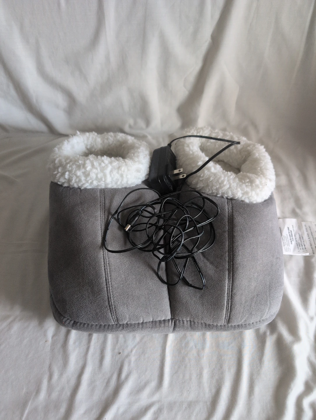 Grey Heated Foot Warmer Massager