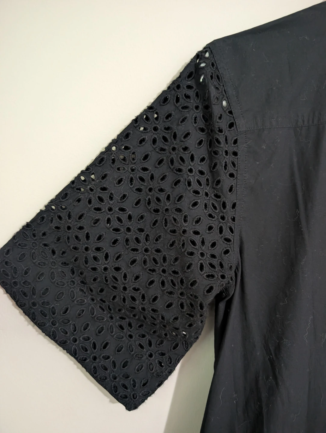 Black Banana Republic Shirt Dress with Eyelet Details - photo 4