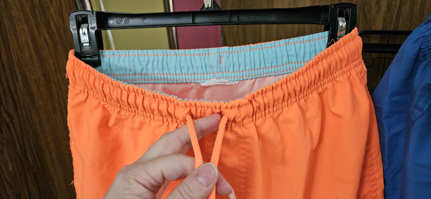 Orange Swim Trunks with Built-in Liner - photo 4