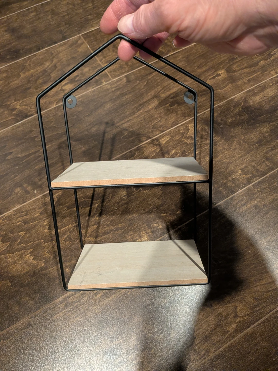 Black Metal House Shape Wall Shelf - photo 2