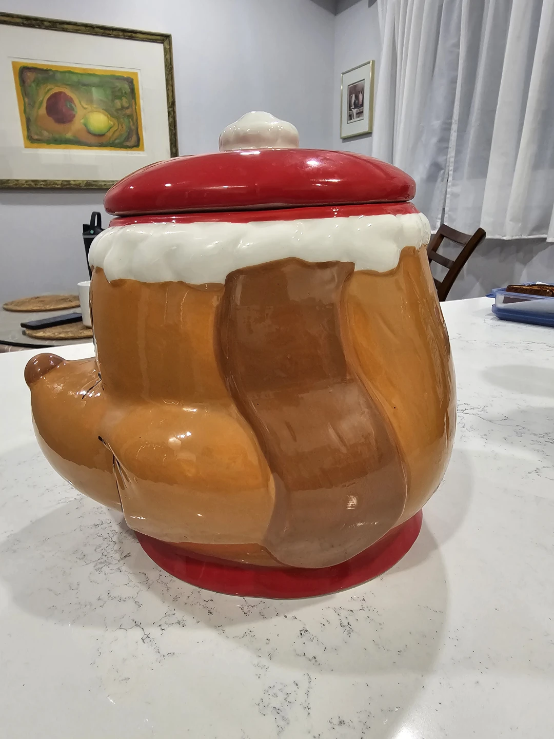 Cookie Jar The Grinch Who Stole Christmas Dog Max with Santa Hat - photo 3