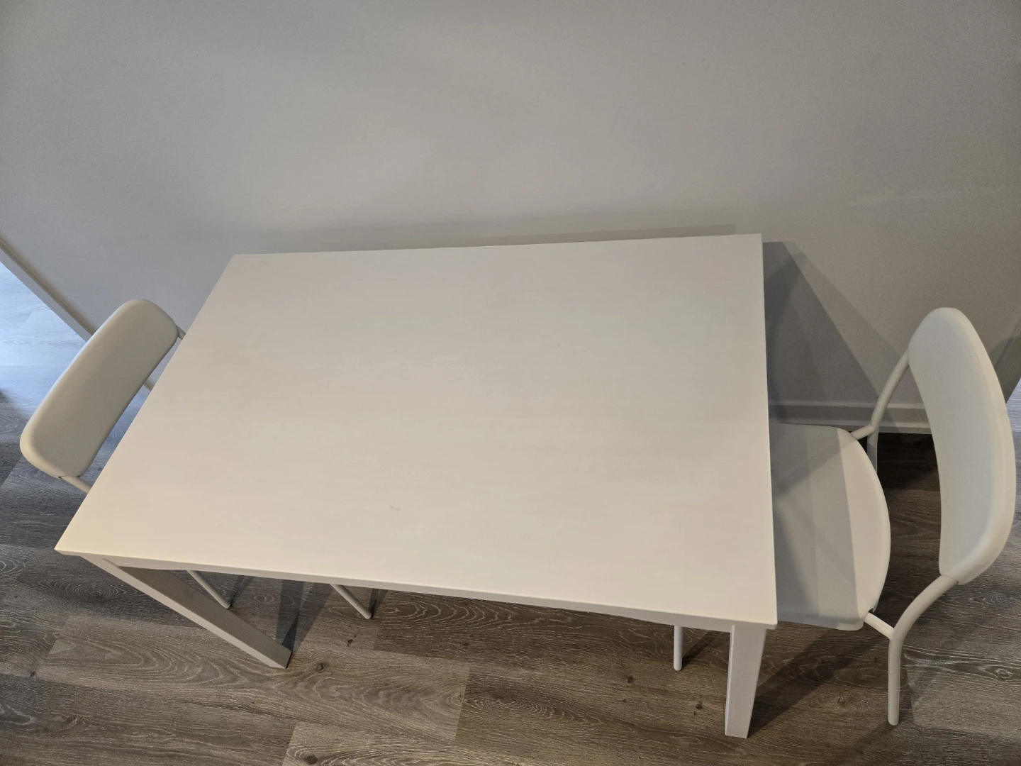 White Dining Table with Two Chairs - photo 3