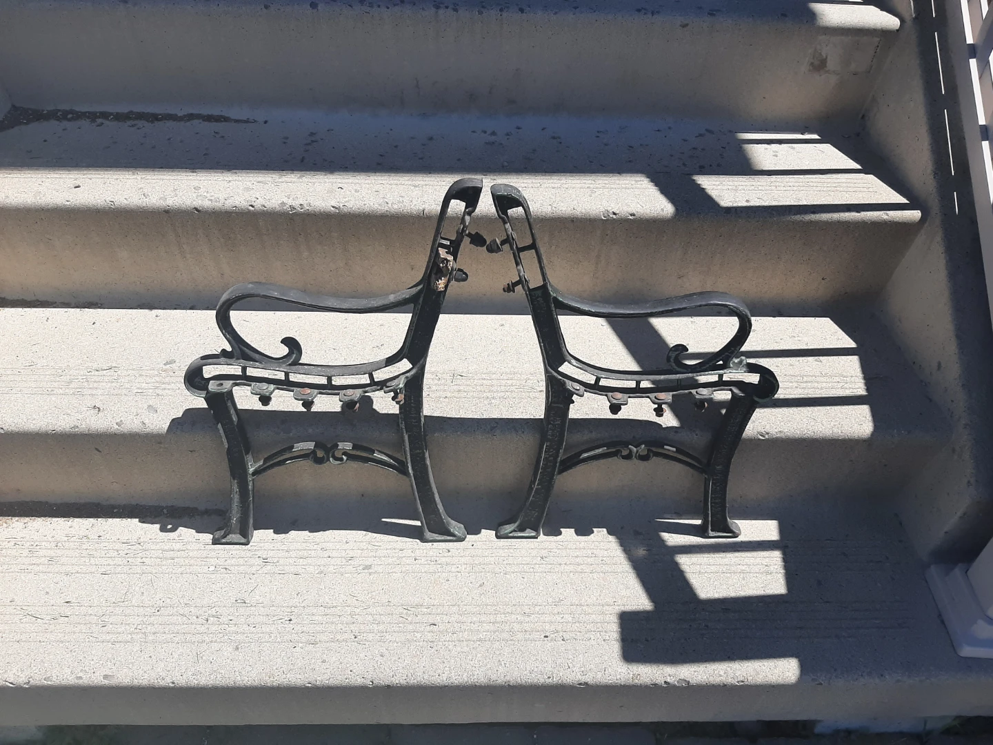 Vintage Cast Iron Bench Ends kid size