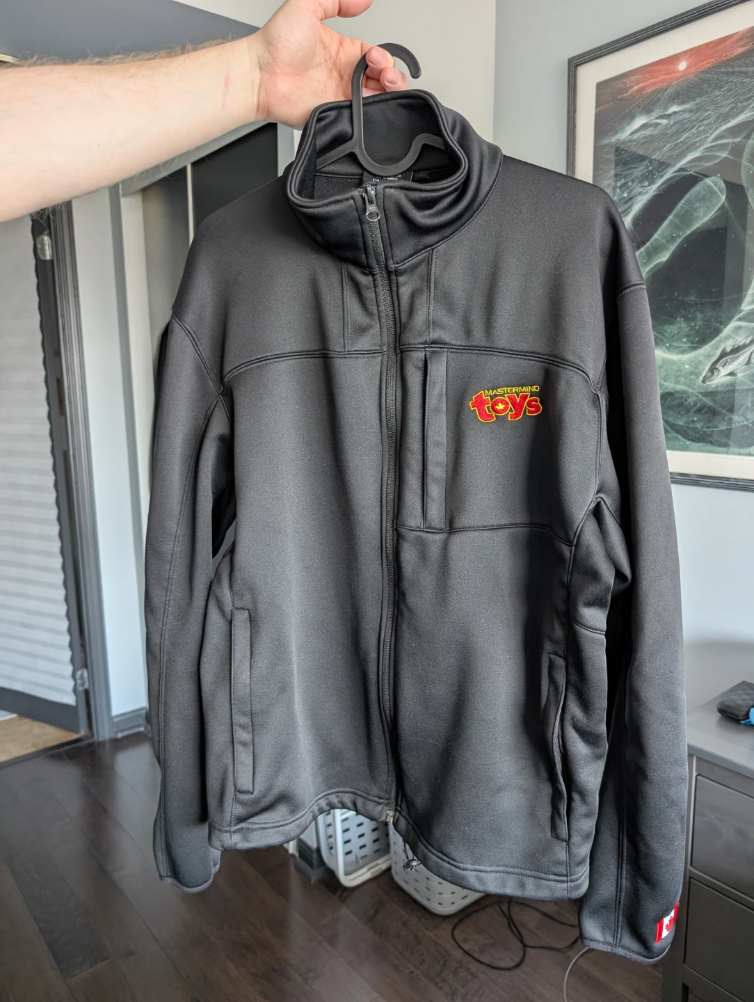 Black Full-Zip Jacket (Mastermind Toys Management Jacket)