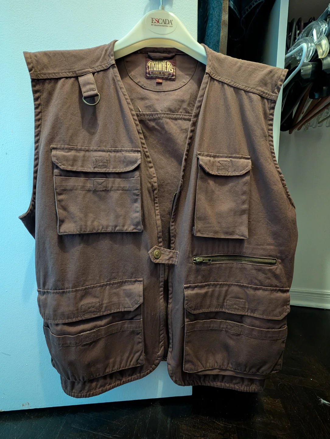 TRAINERS "Styled in Italy" Brown Utility Vest Size L/52