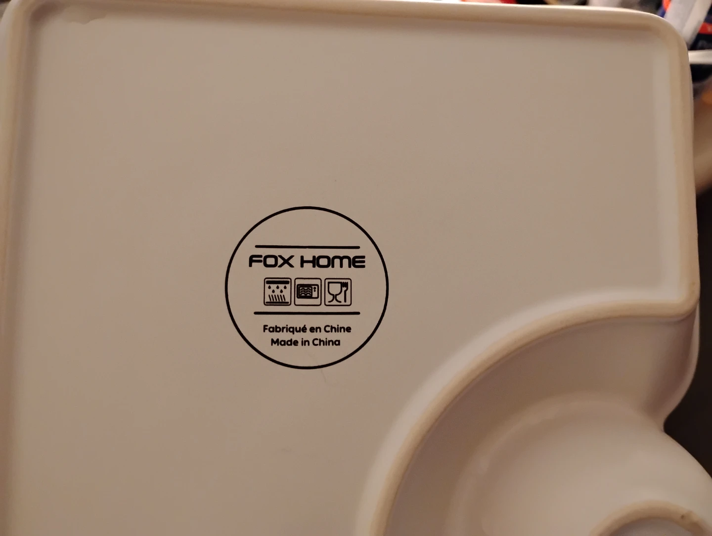 Fox Home White Plate with Drink Holder - photo 2
