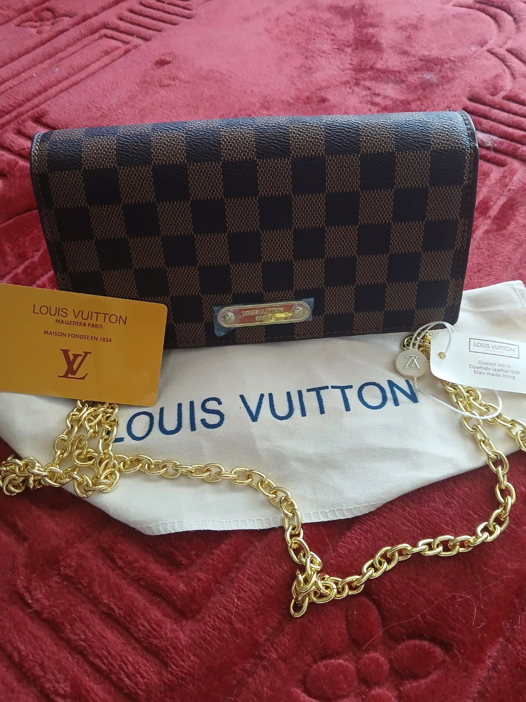 Louis Vuitton Damier Ebene Wallet with Chain - photo 4
