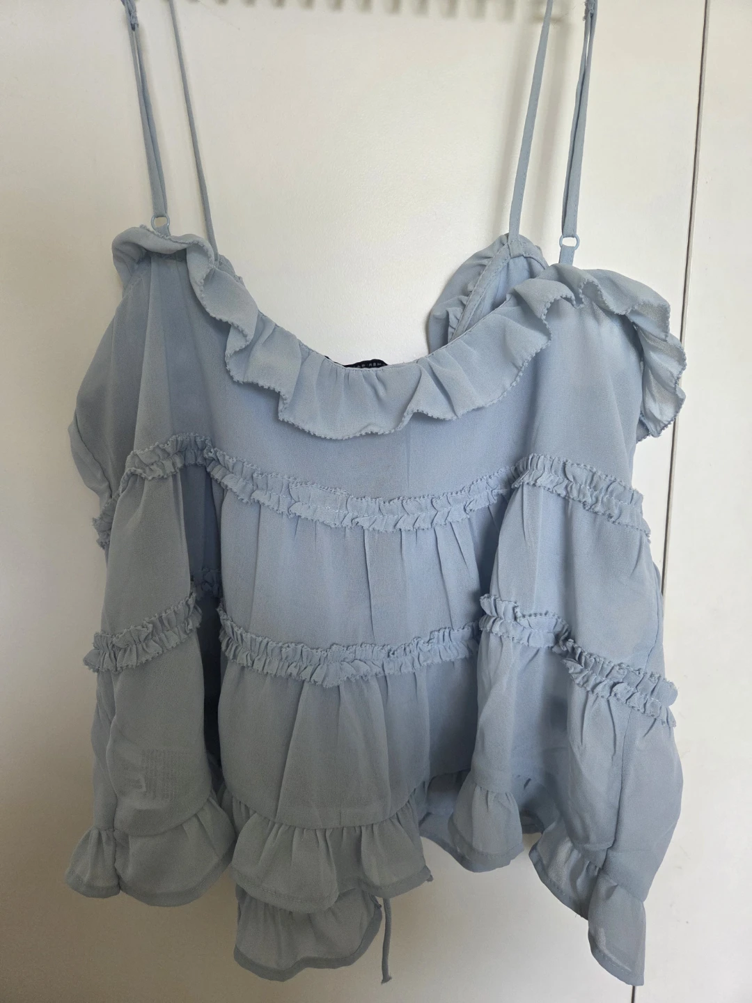 American Eagle Blue Ruffle Camisole Top - photo 3