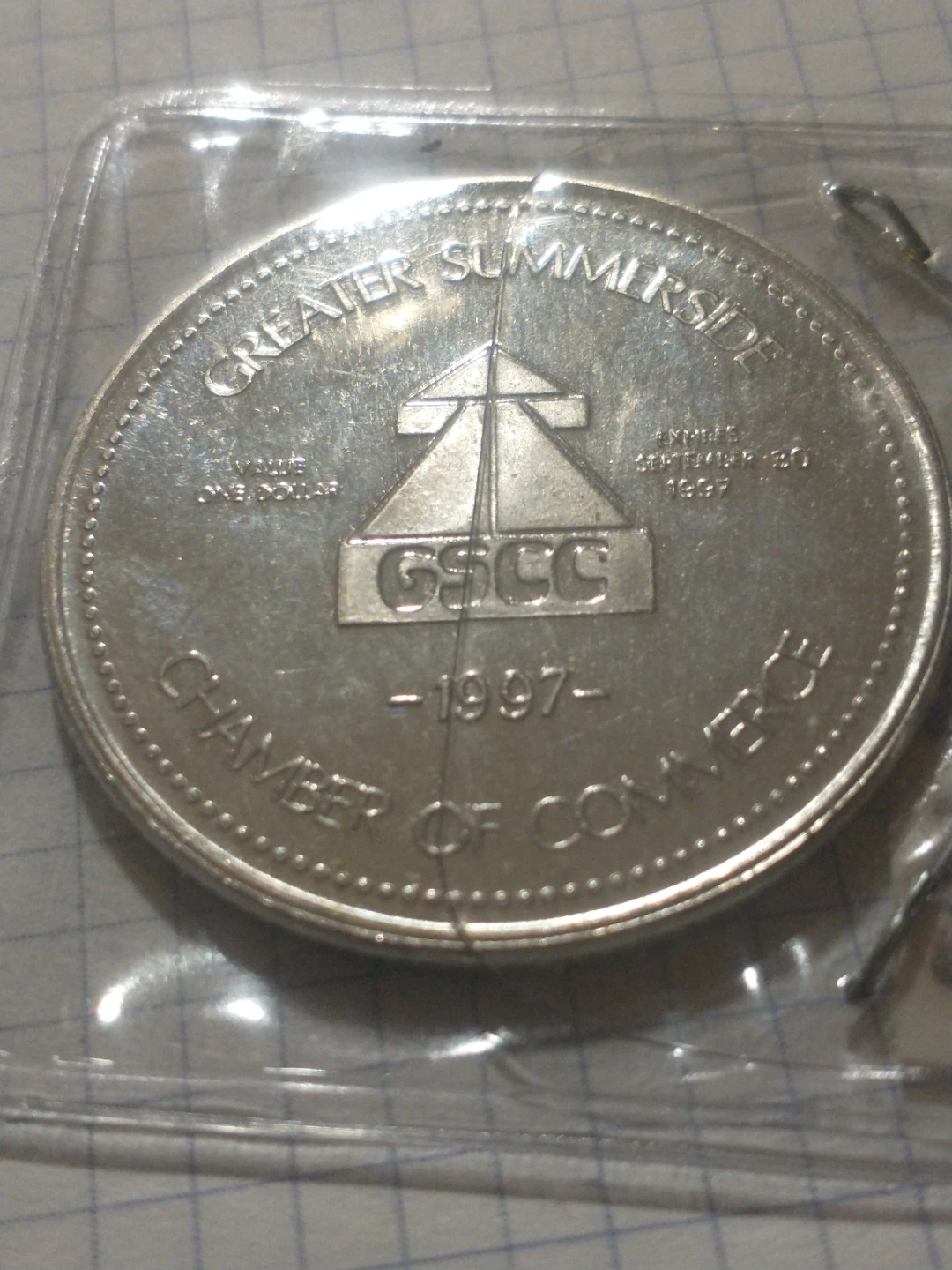 1997 Confederation Bridge Trade Dollar Summerside PEI - photo 3