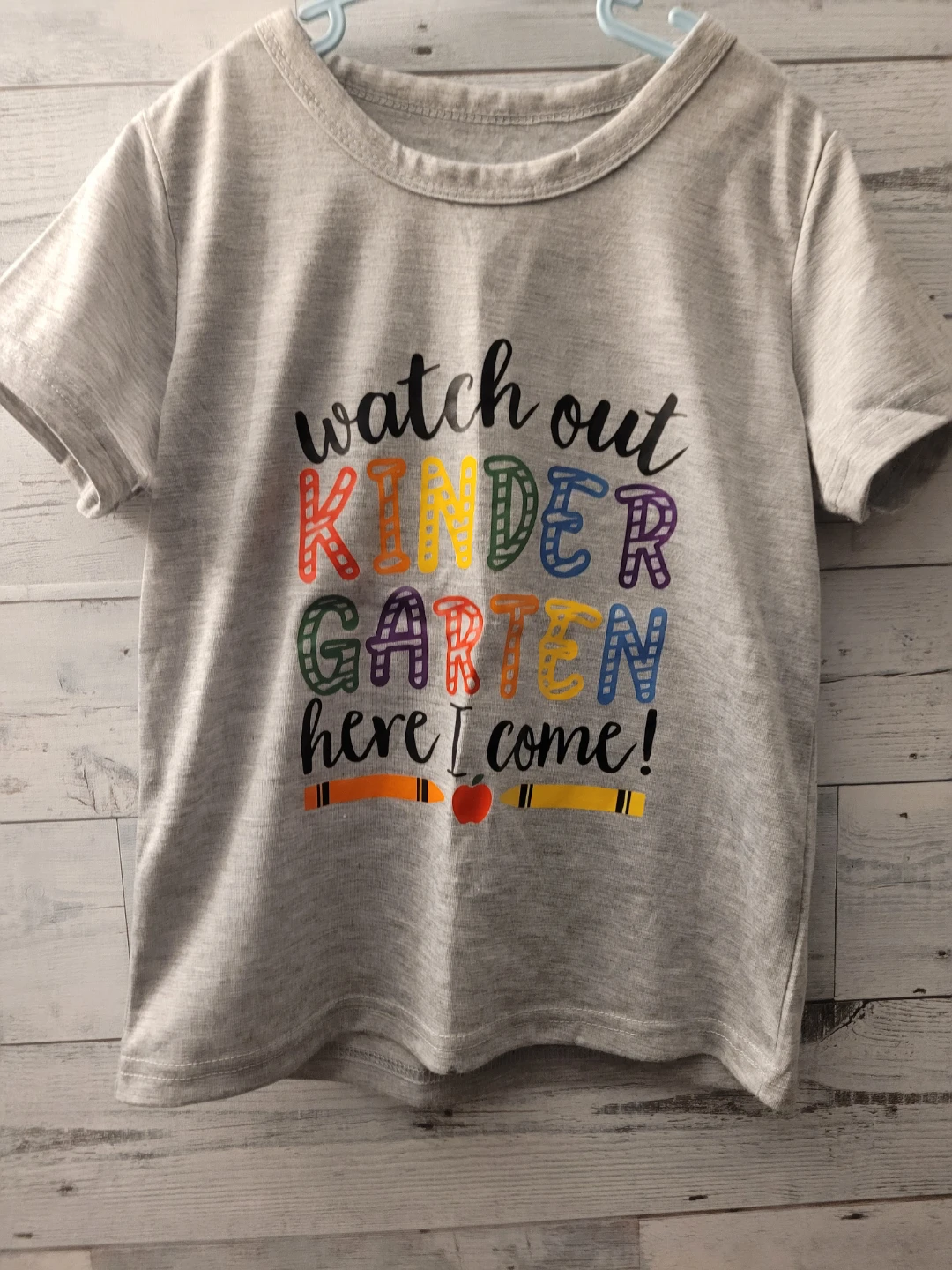 Kids Grey "Watch Out Kinder Garten Here I Come!" T-Shirt - 5T/6T