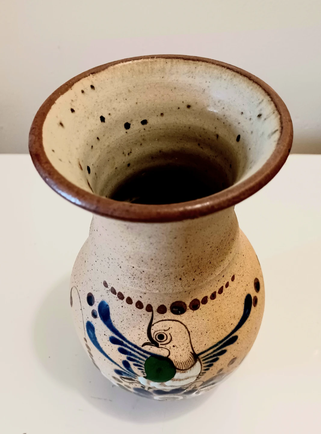 Vtg Mexican Stoneware Vase - photo 3