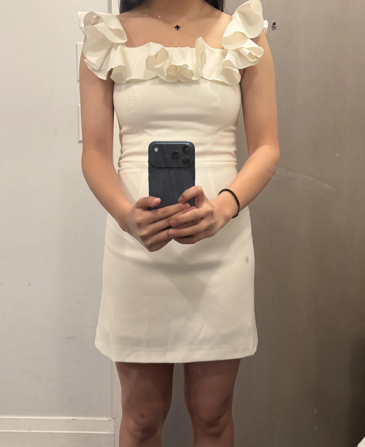 French Connection White Ruffle Dress - photo 3