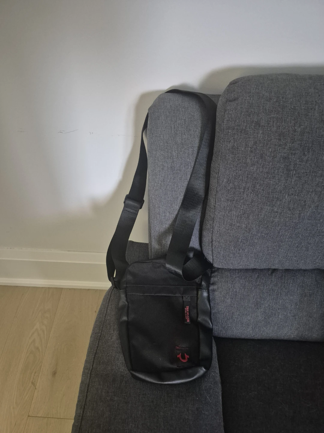True Religion Black Messenger Bag