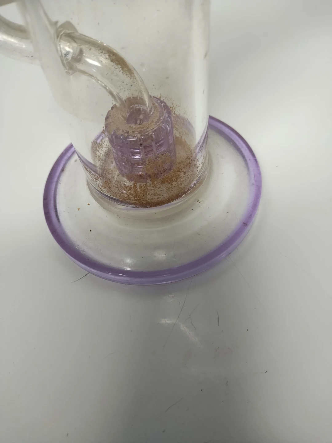 Glass Water Pipe with Purple Base - photo 2