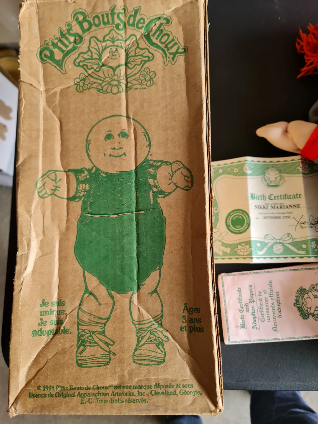 Cabbage Patch Kid Doll NIKKI MARIANNE with Box and Papers - photo 2