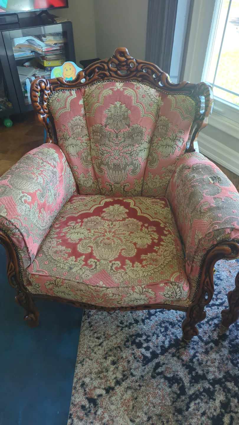 Antique Style Sofa and 2 Armchairs Set - photo 2