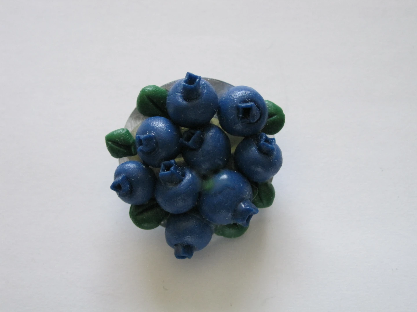 Blueberry earrings and matching brooch.