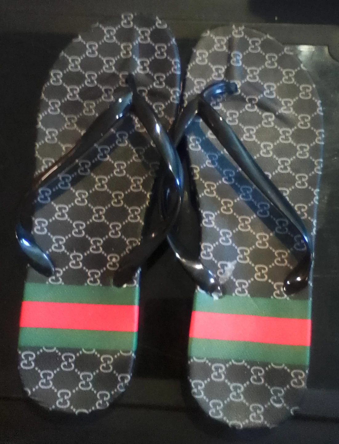 Gucci GG Monogram Flip Flops
