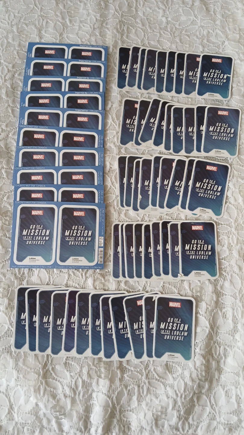Collection of Marvel cards for $5.00