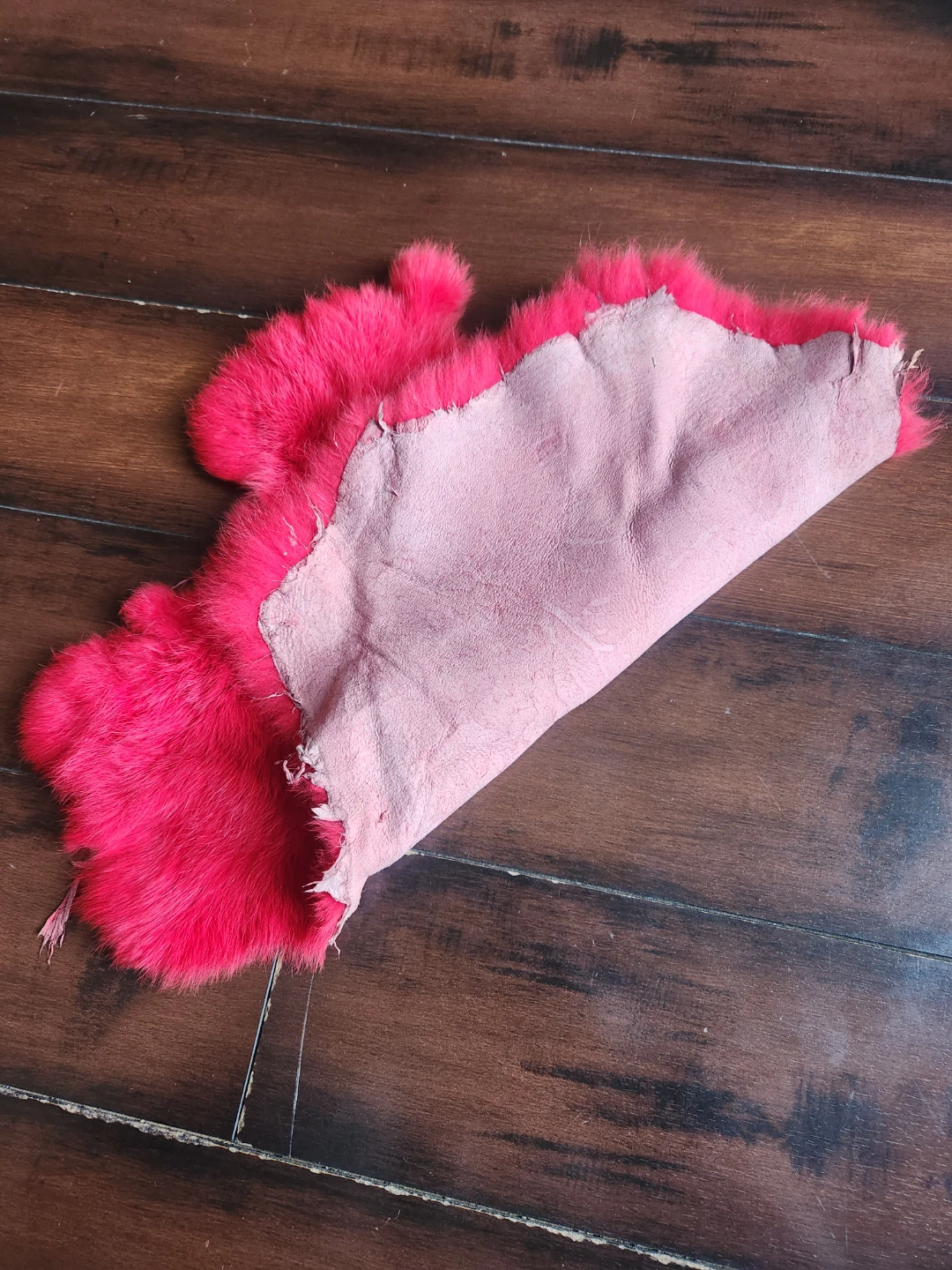 Rich red real Rabbit Fur Piece - photo 2