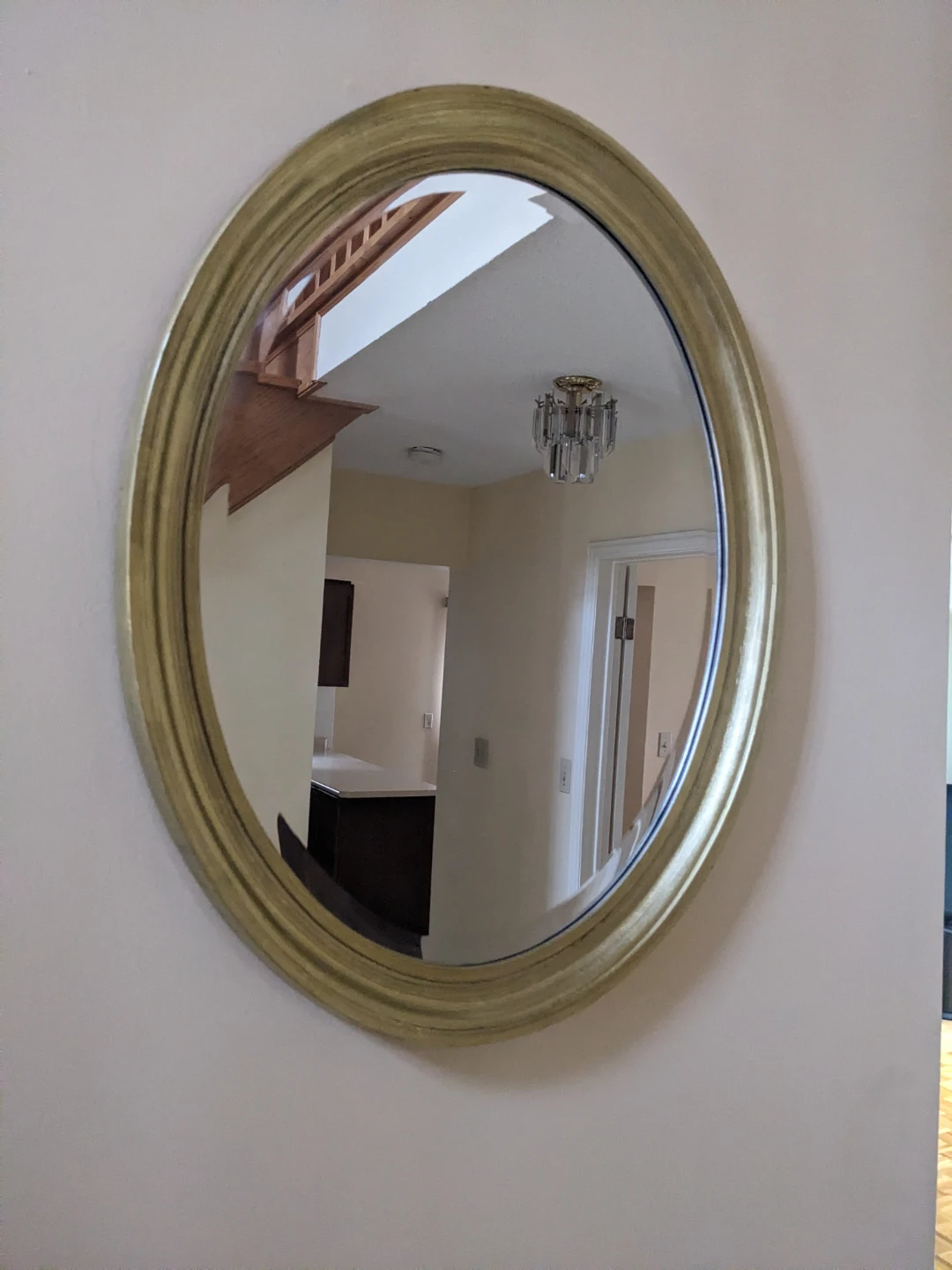 Gold Oval Wall Mirror - photo 3
