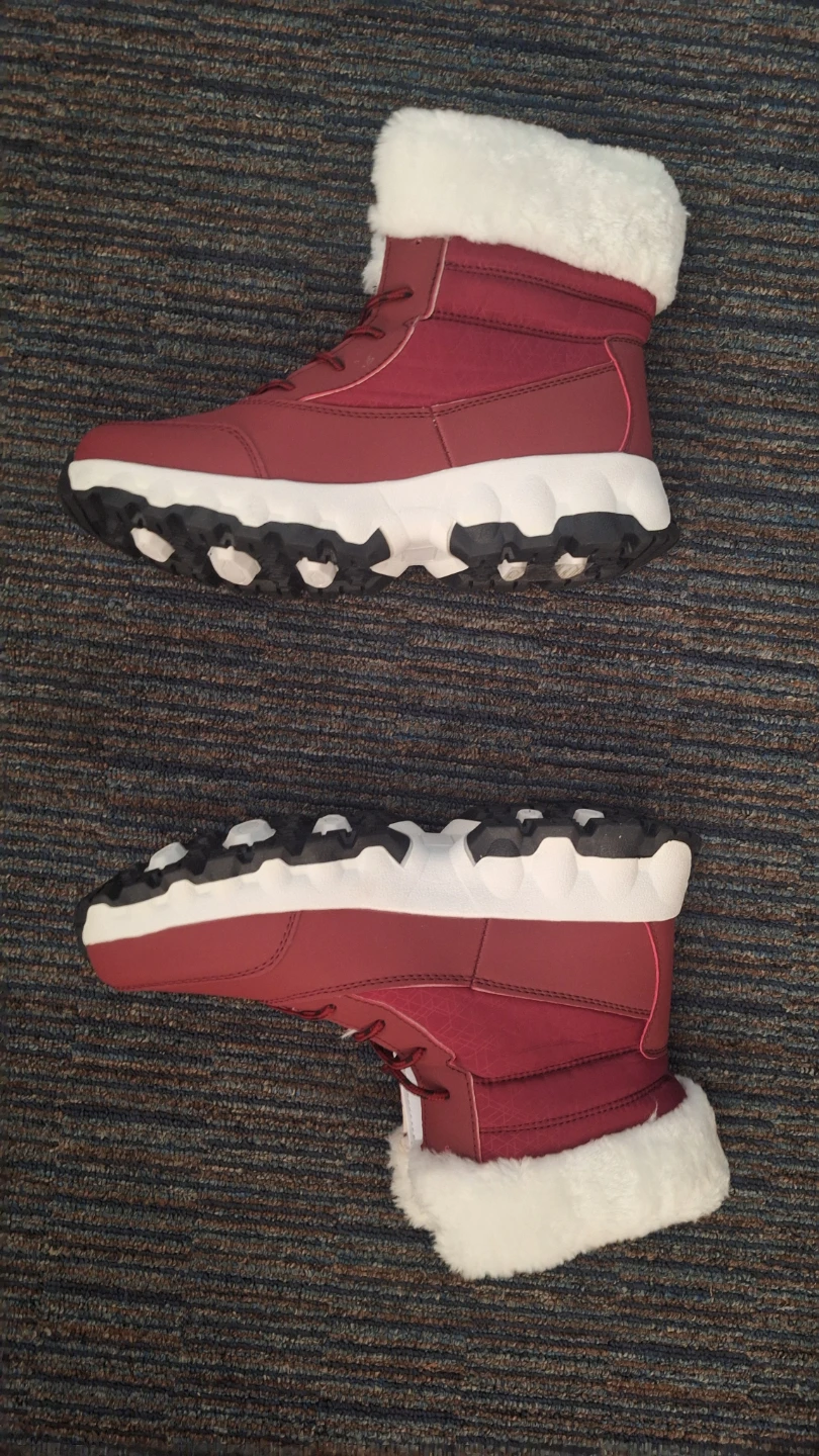 Women's Red Faux Fur Lined Winter Boots - photo 2