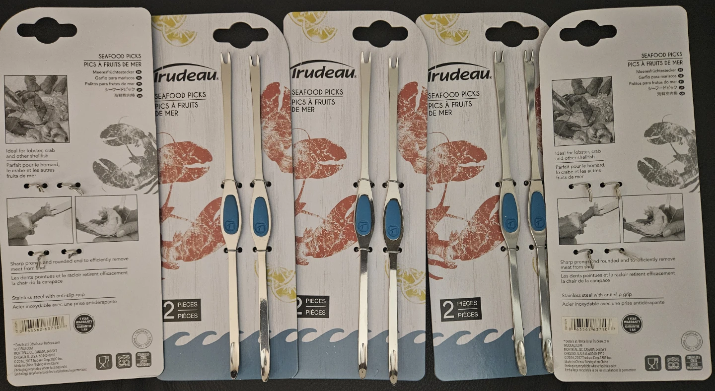 Brand New 5 pairs Trudeau Seafood Picks