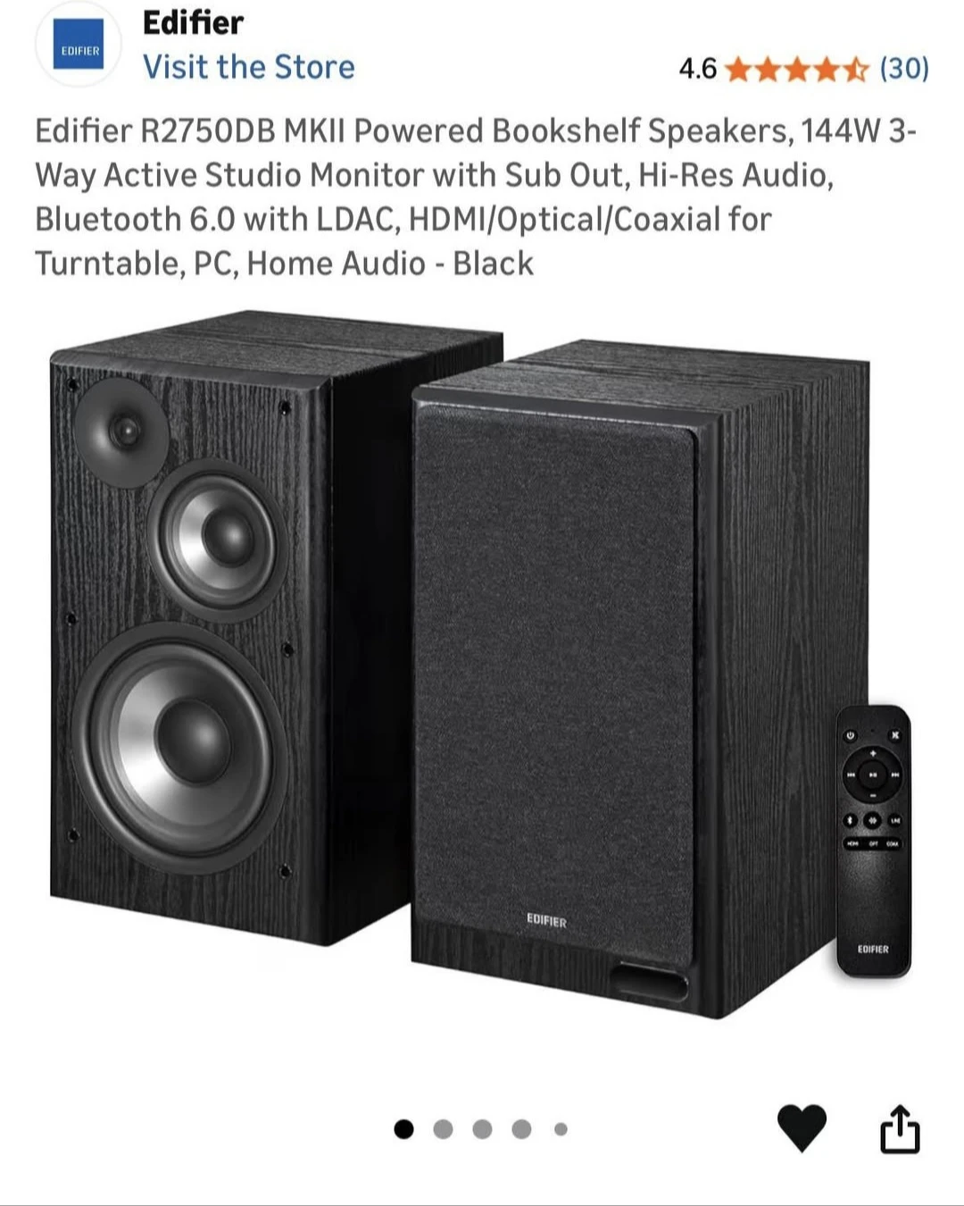 Edifier R2750DB MKII Powered Bookshelf Speakers