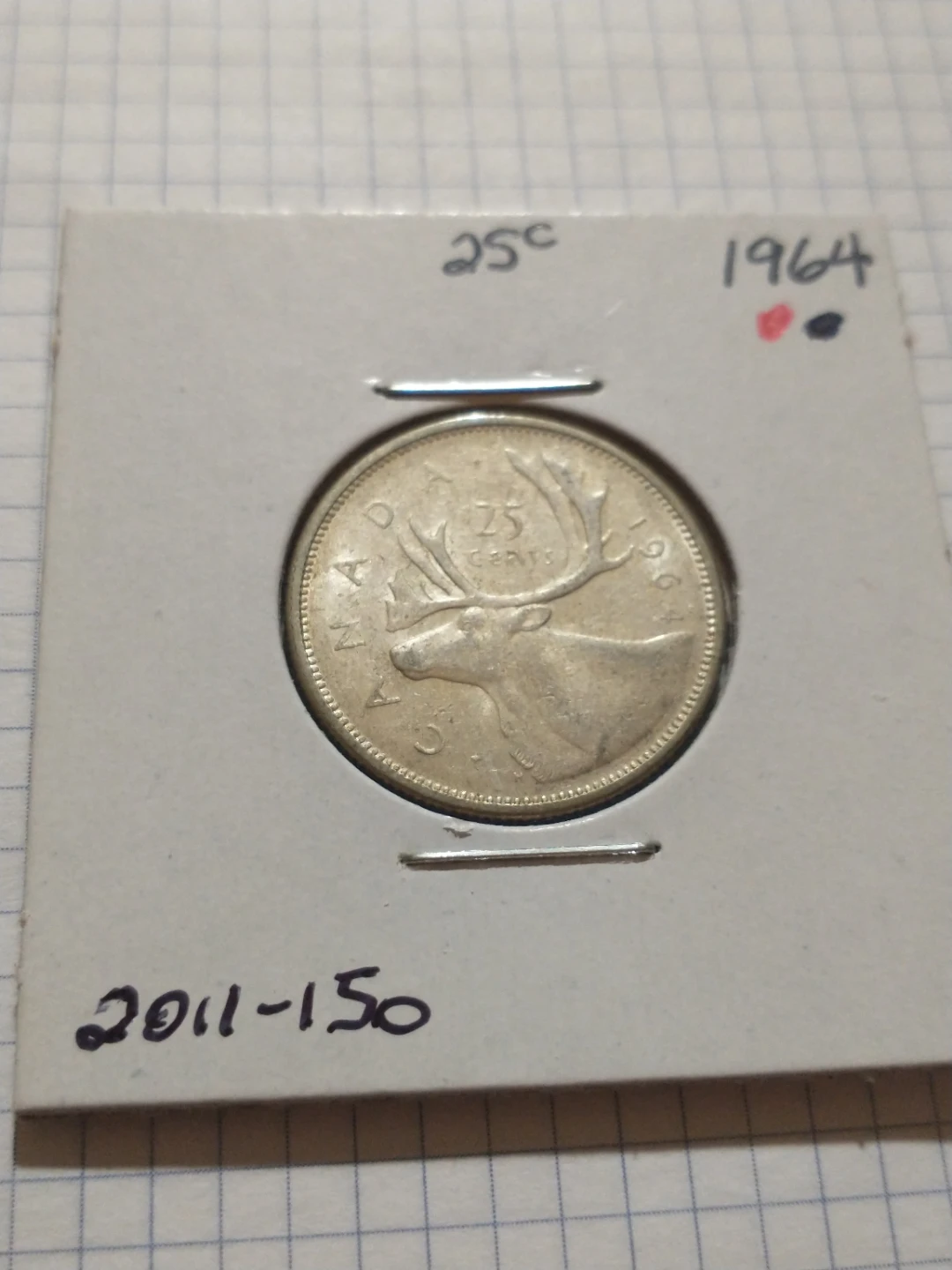 1964 Canadian 25 Cent Coin - Queen Elizabeth II - photo 2