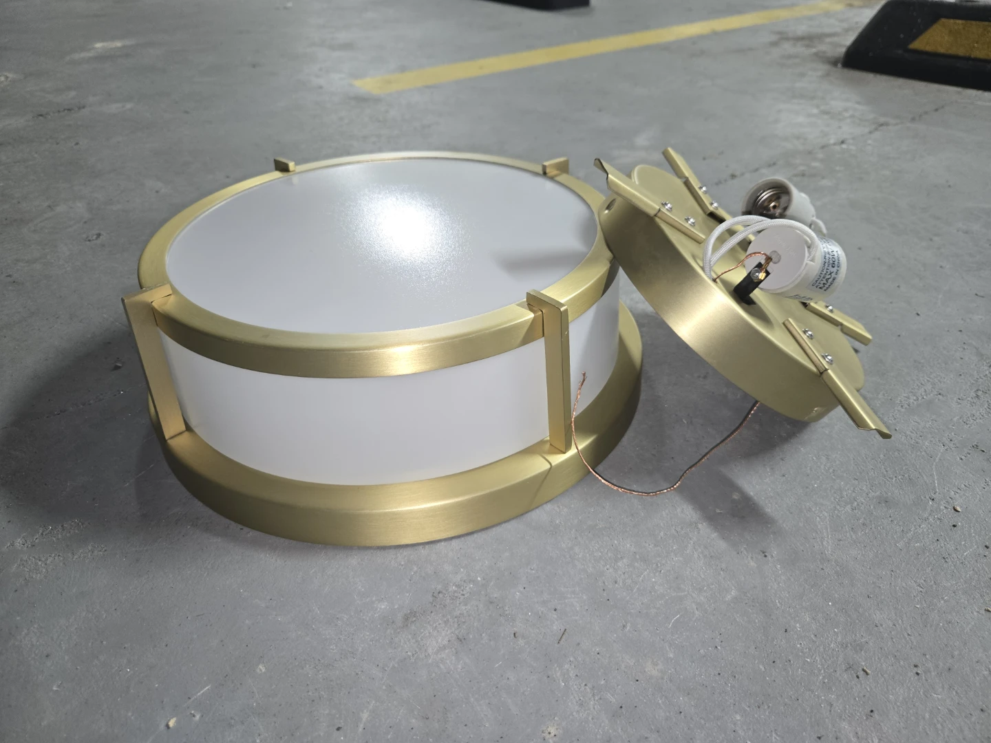 Neptronic Flush Mount Ceiling Light Fixture Brass Finish - photo 2