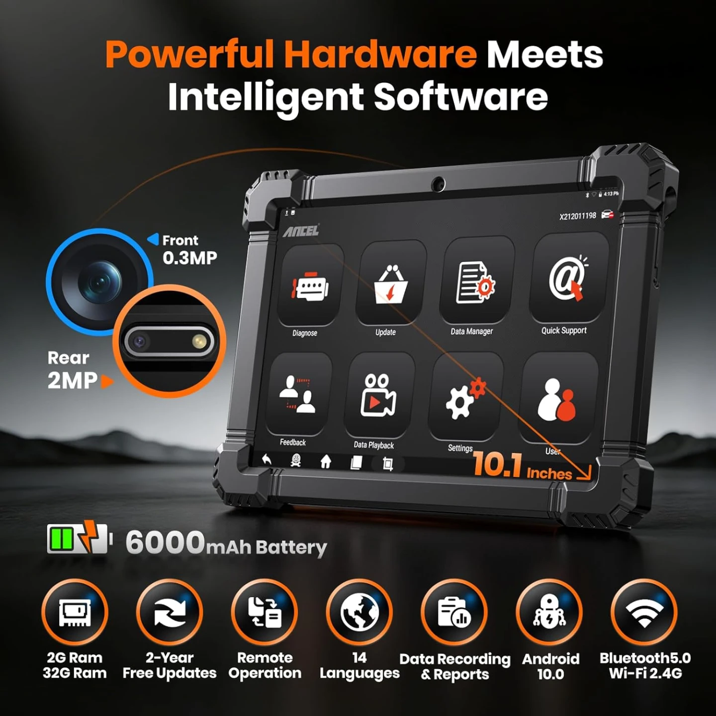 ANCEL X7HD Plus 10.1" Heavy Duty Truck Scanner - photo 4