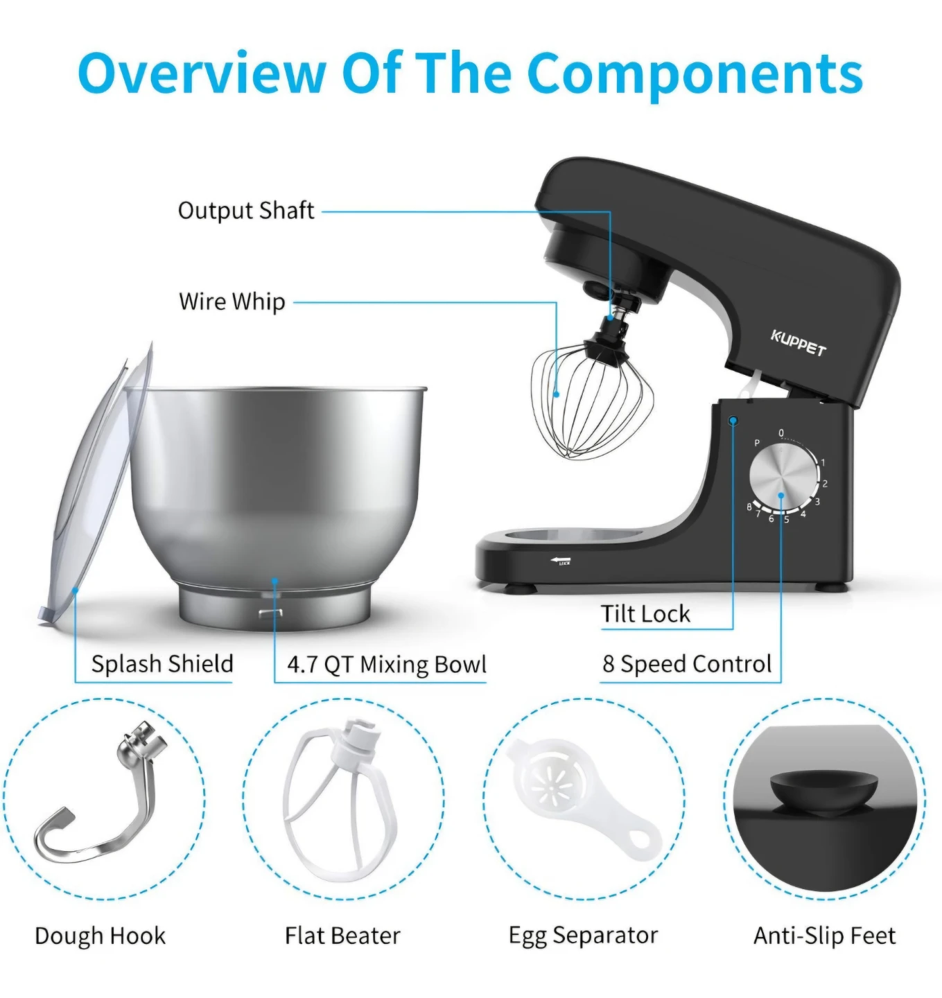 KUPPET Stand Mixer - Black - photo 2