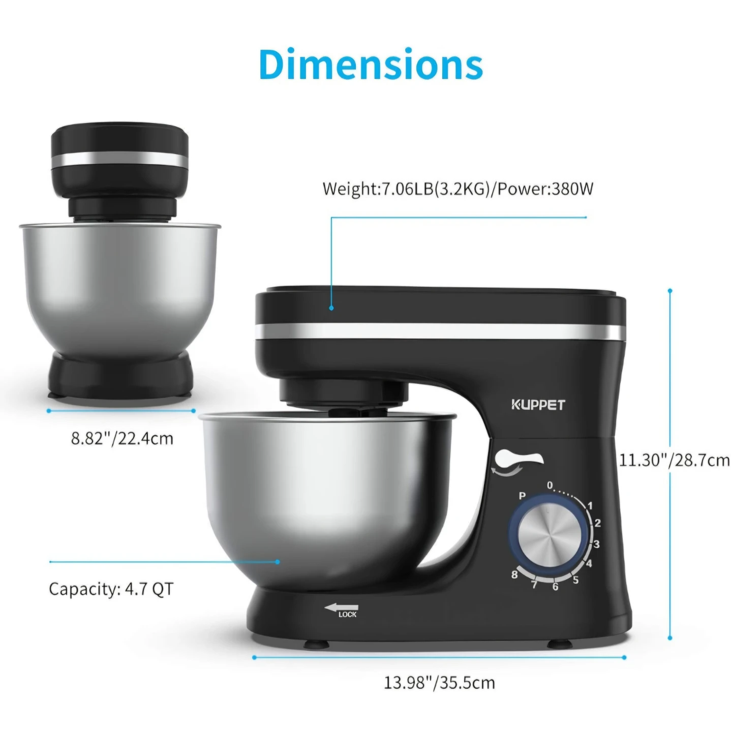 KUPPET Stand Mixer - Black - photo 3