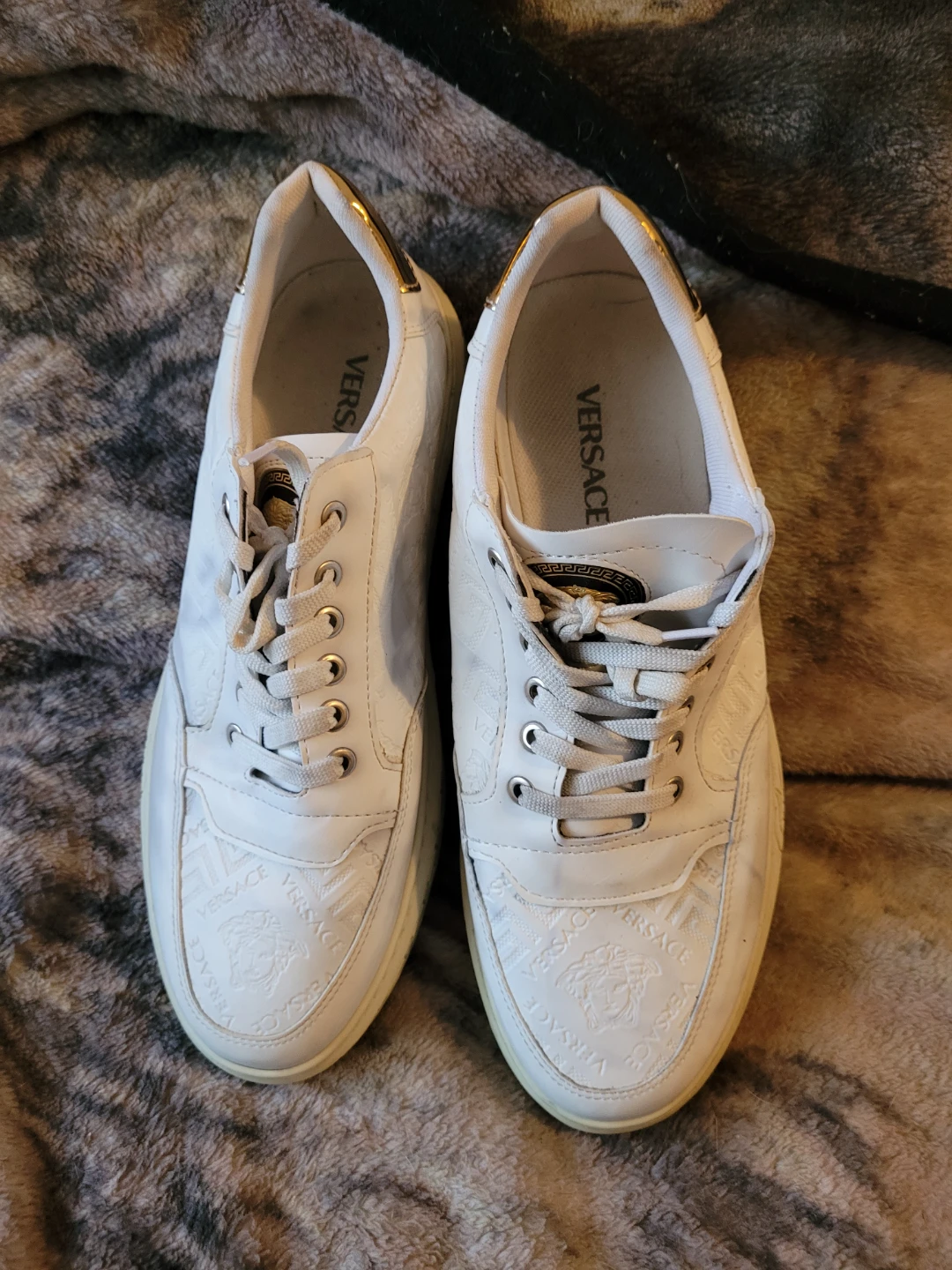 Versace White Leather Sneakers - Size 43 - photo 4