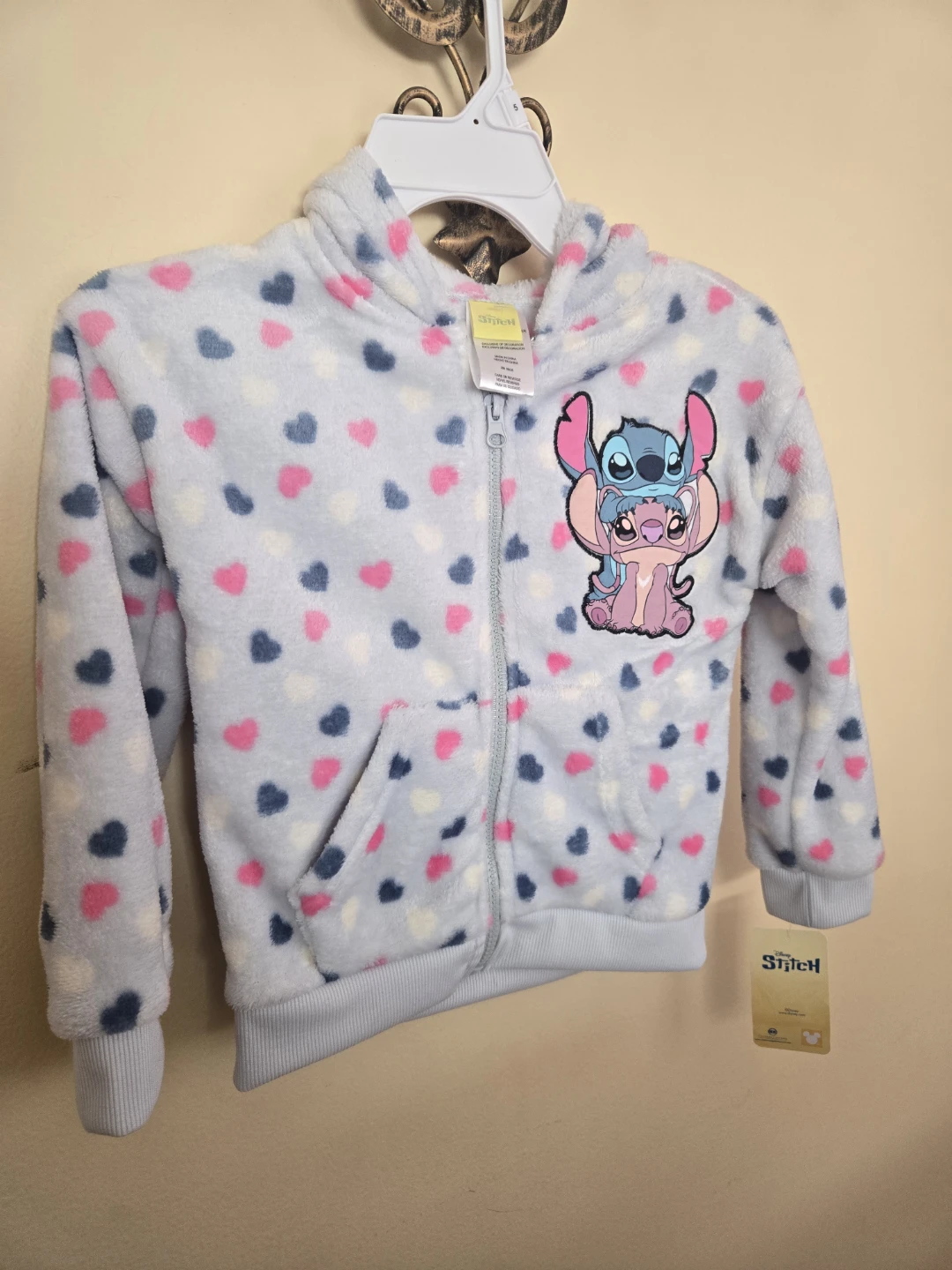 Disney Stitch Fleece Hoodie Size 5