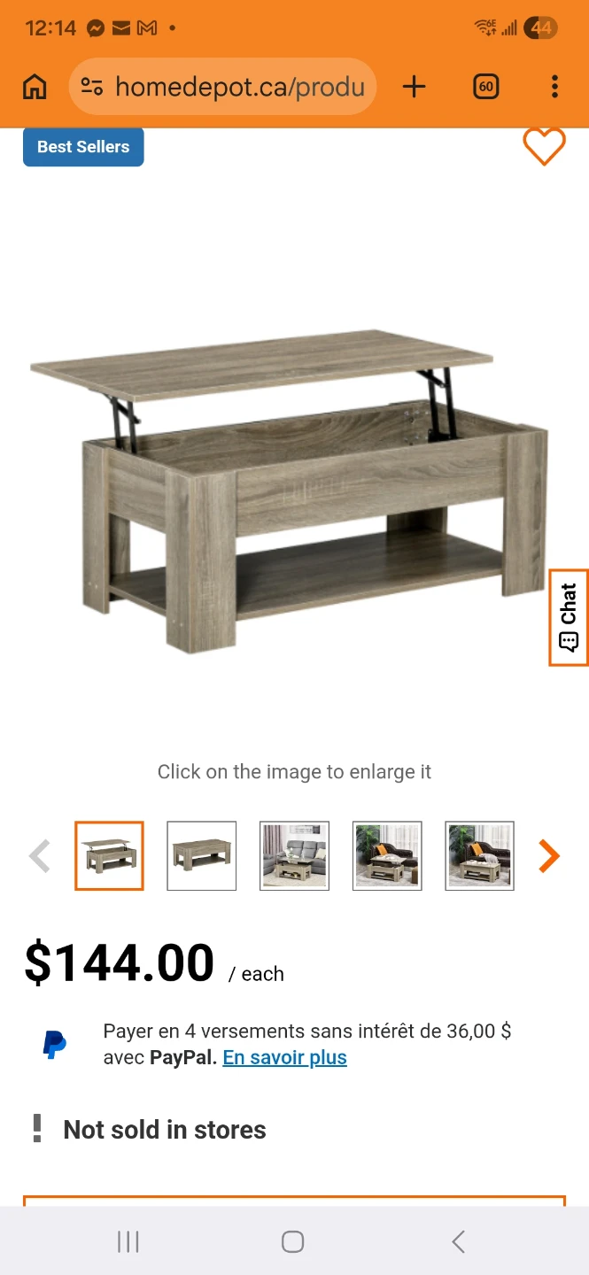 HOMCOM Lift Top Coffee Table with Storage