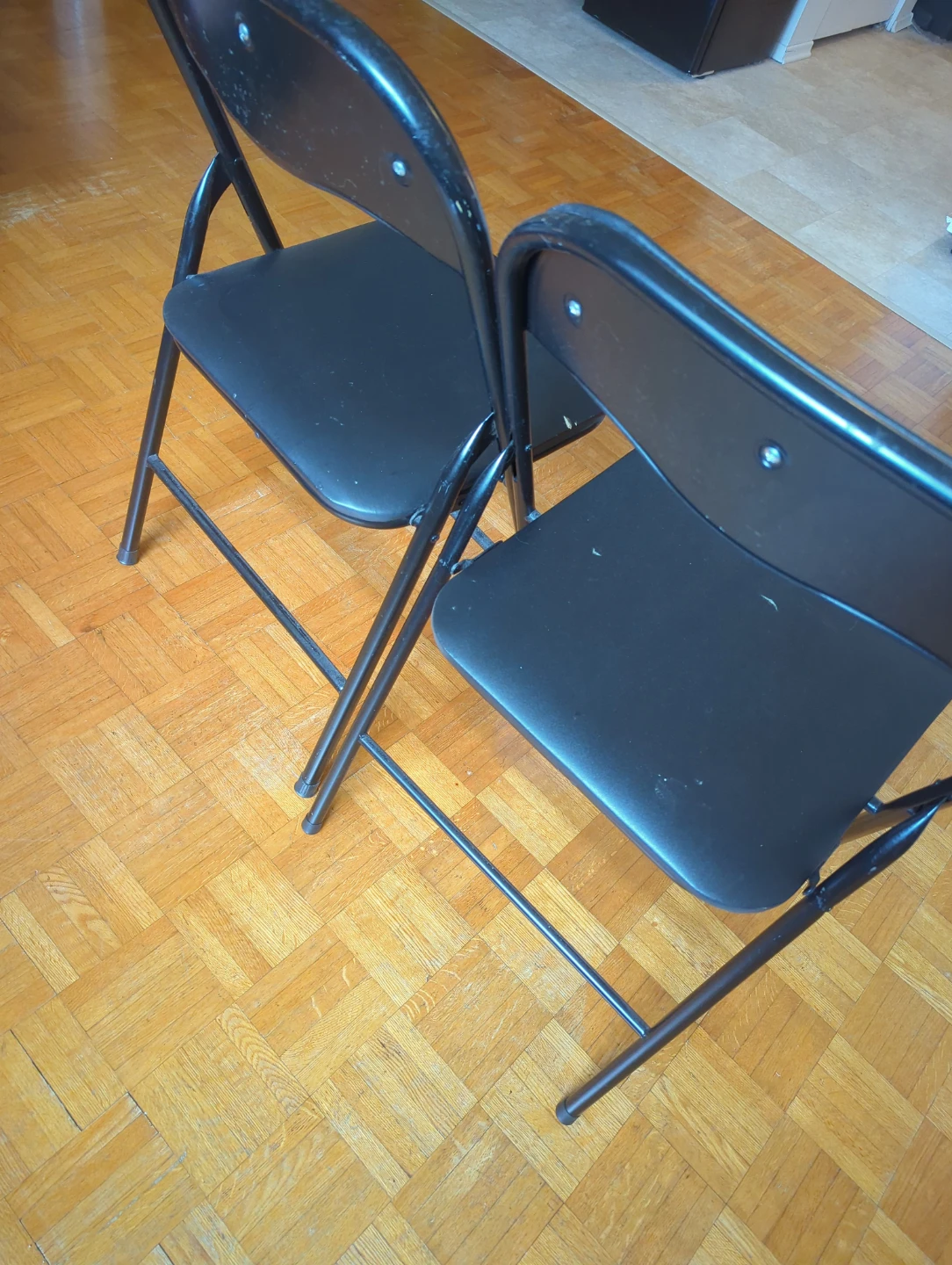 Two Black Folding Chairs - photo 4