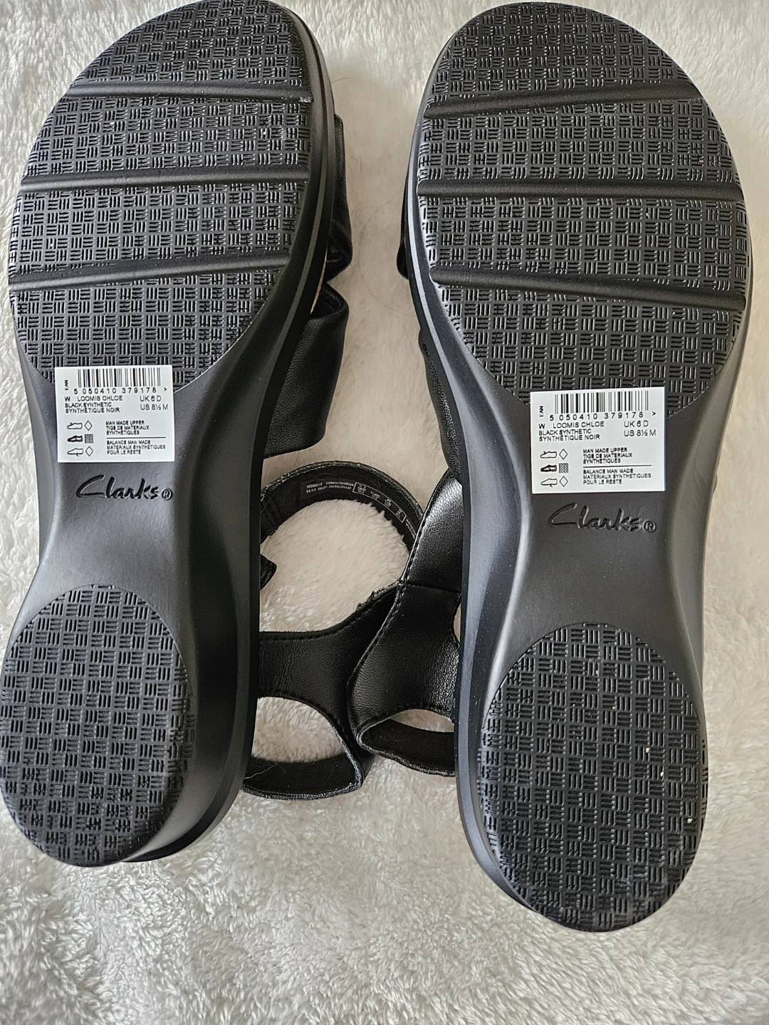 Clarks Collection Black Leather Sandals - Women's Size 8.5 - photo 3