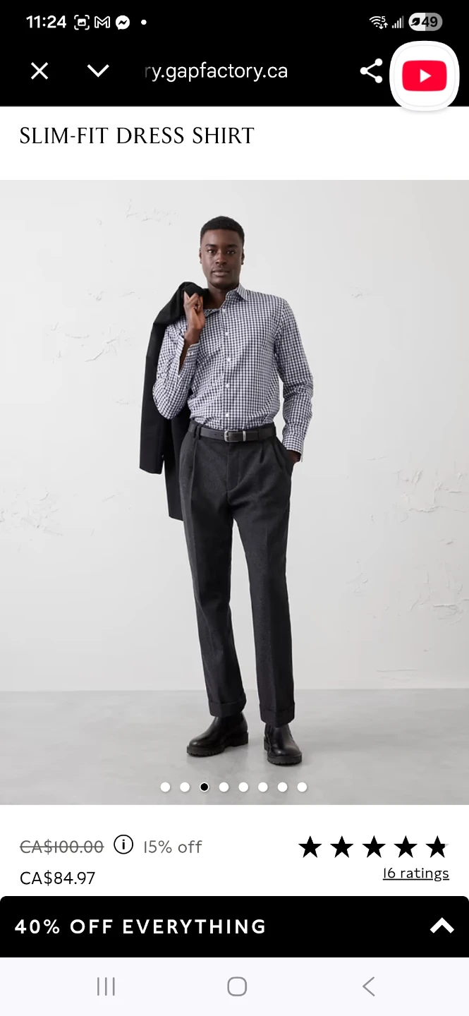 Brand New Slim Fit Dress Shirt Banana Republic