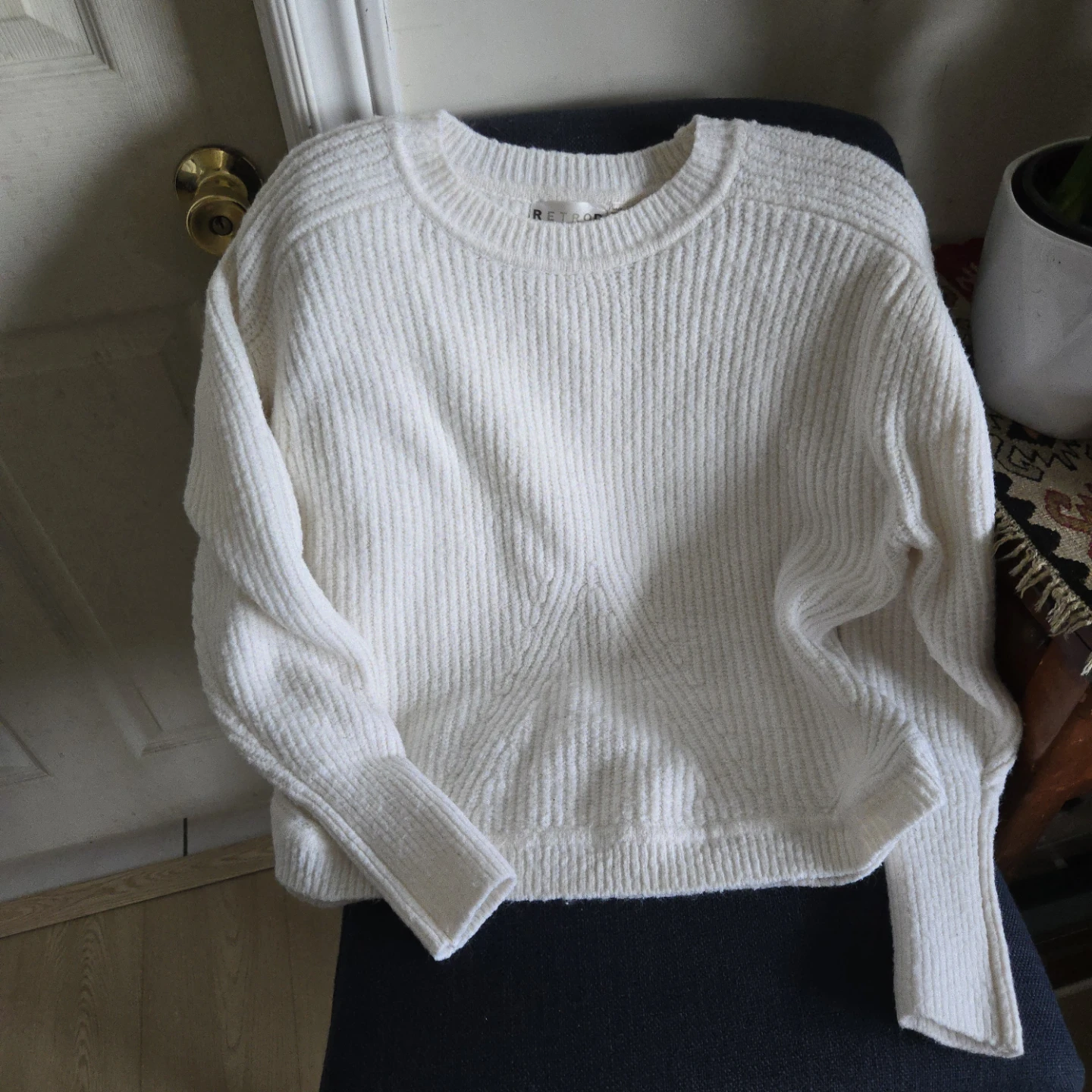 RETROD Cream Knit Sweater Size M