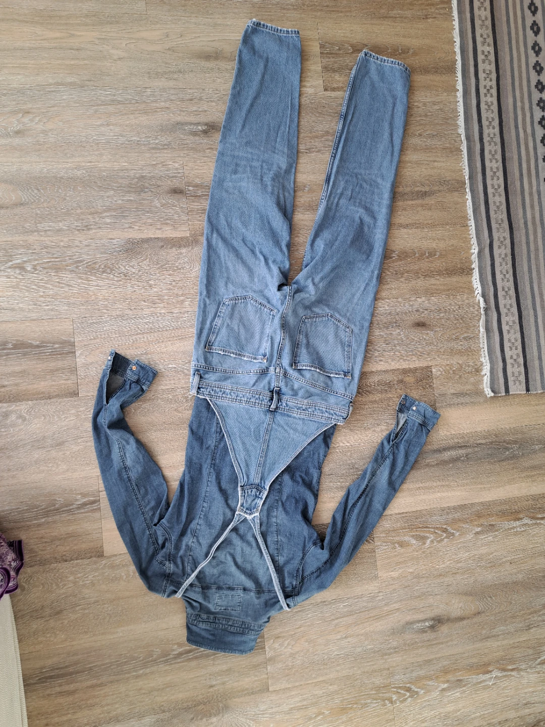 Denim Overalls and Shirt Set - photo 3
