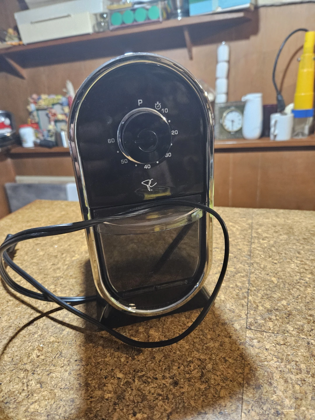 Black Electric Pencil Sharpener with Timer - photo 2